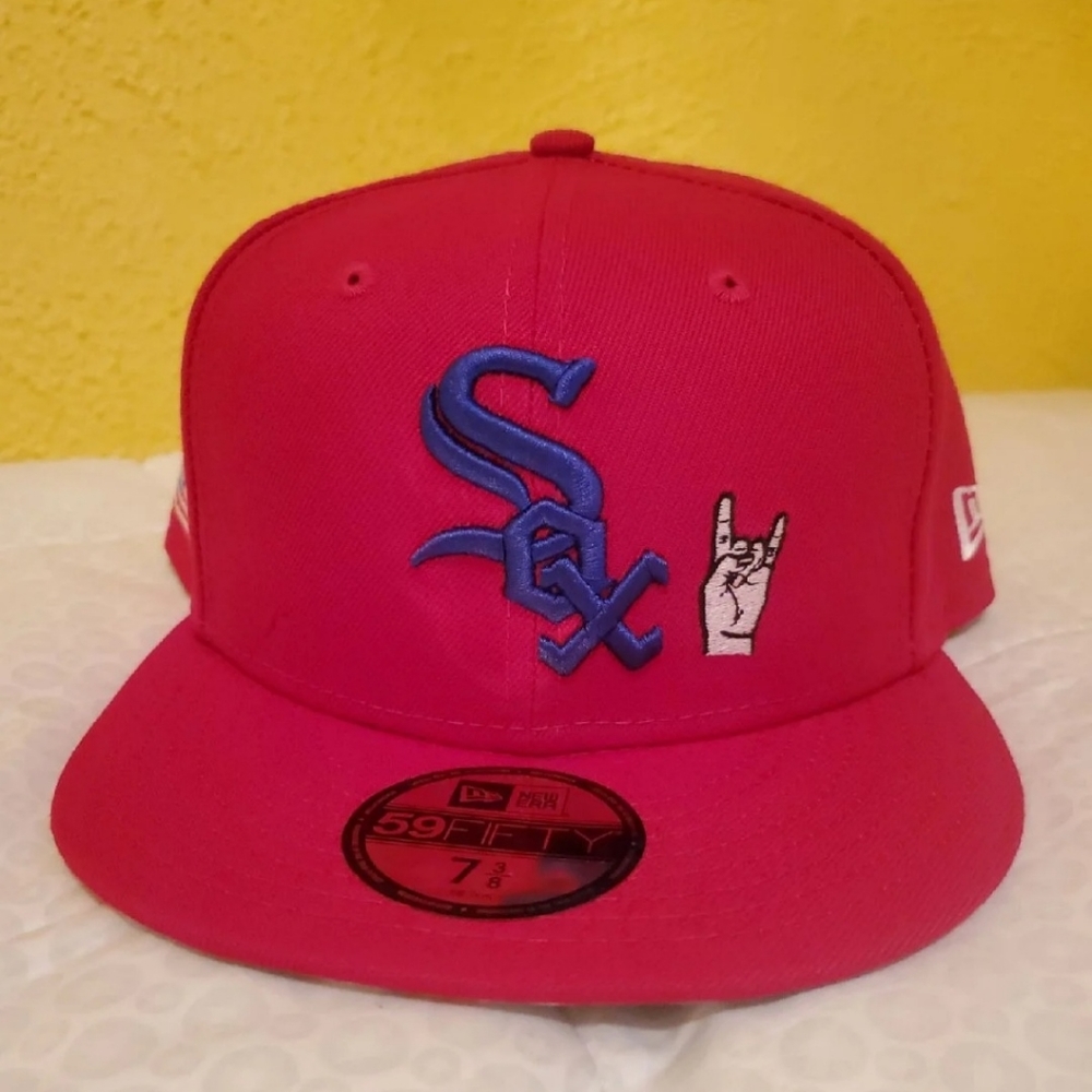 New Era 59Fifty Chicago White Sox Rock & Roll Americana Fitted Hat Size 7 3/8 US